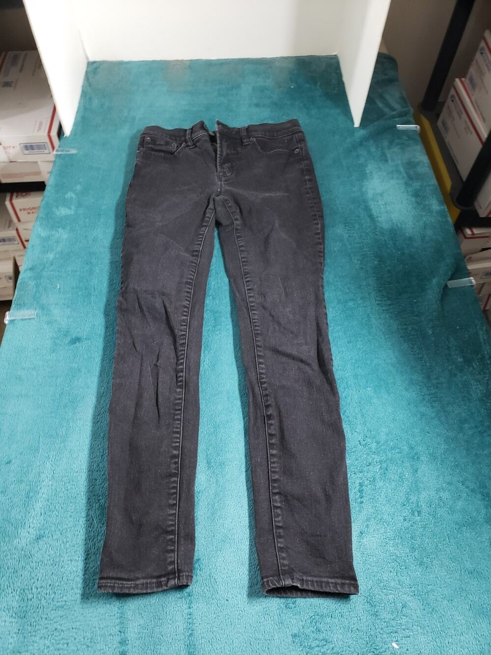 J.Crew Jeans Size 26 Women Black Pants Stretch Denim Mid Rise Skinny Ankle